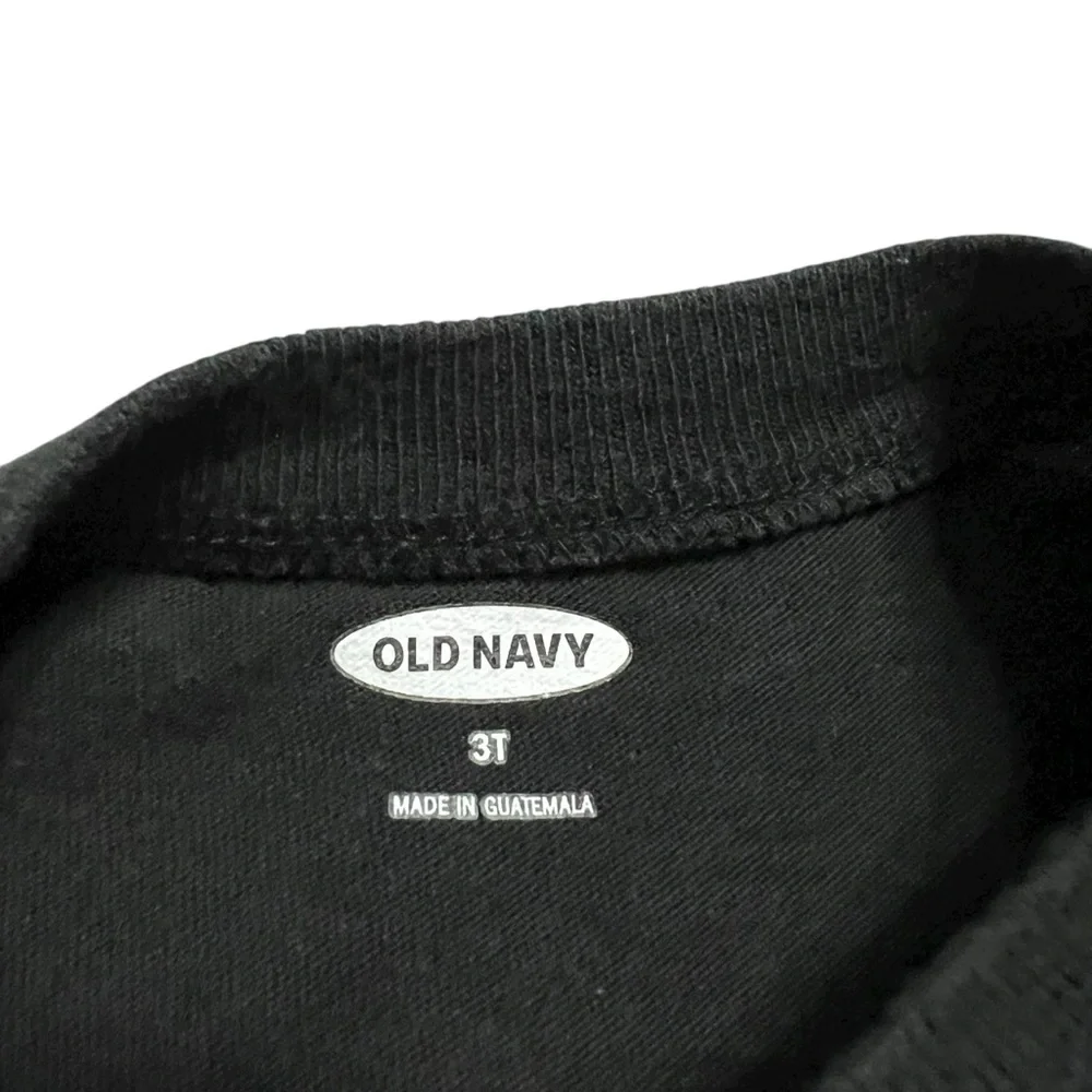 Old Navy 3T Black Christmas Tree Van Santa Shirt